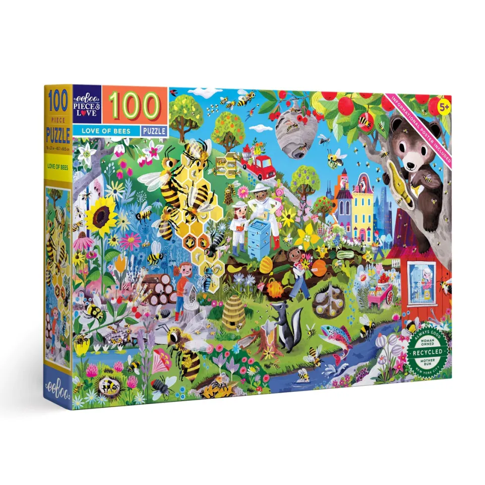 eeBoo 100 Piece Puzzle Love of Bees