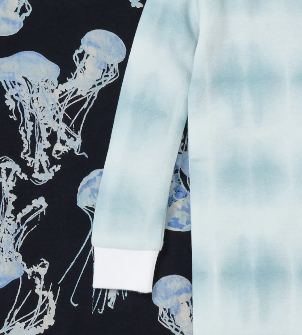 Burt's Bees Organic Snug Fit Two-Piece Pajamas 2-Pack: I'm Jelly & Printed Tie Dye