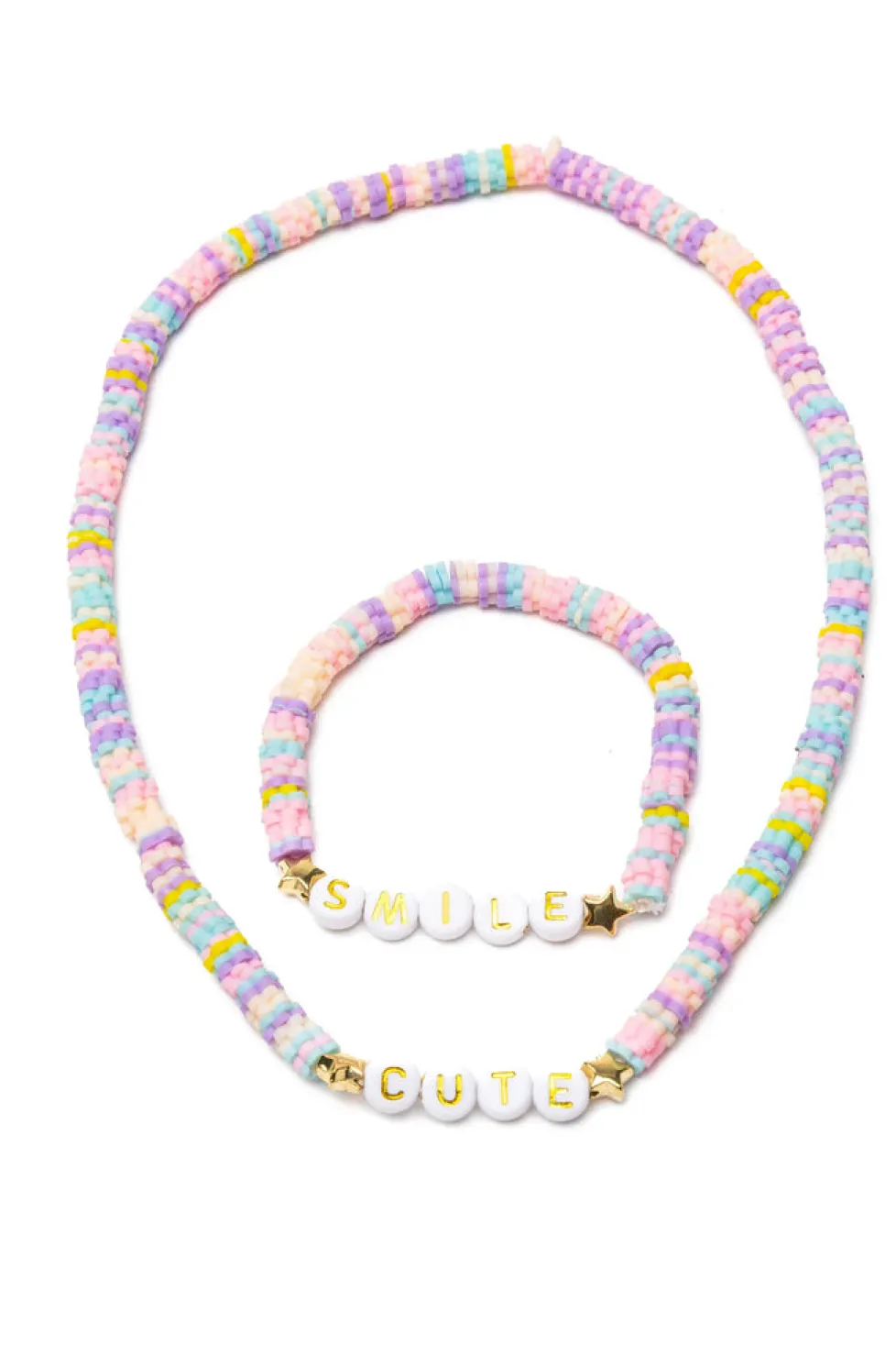 Great Pretenders Necklace and Bracelet Set: Cute Smile