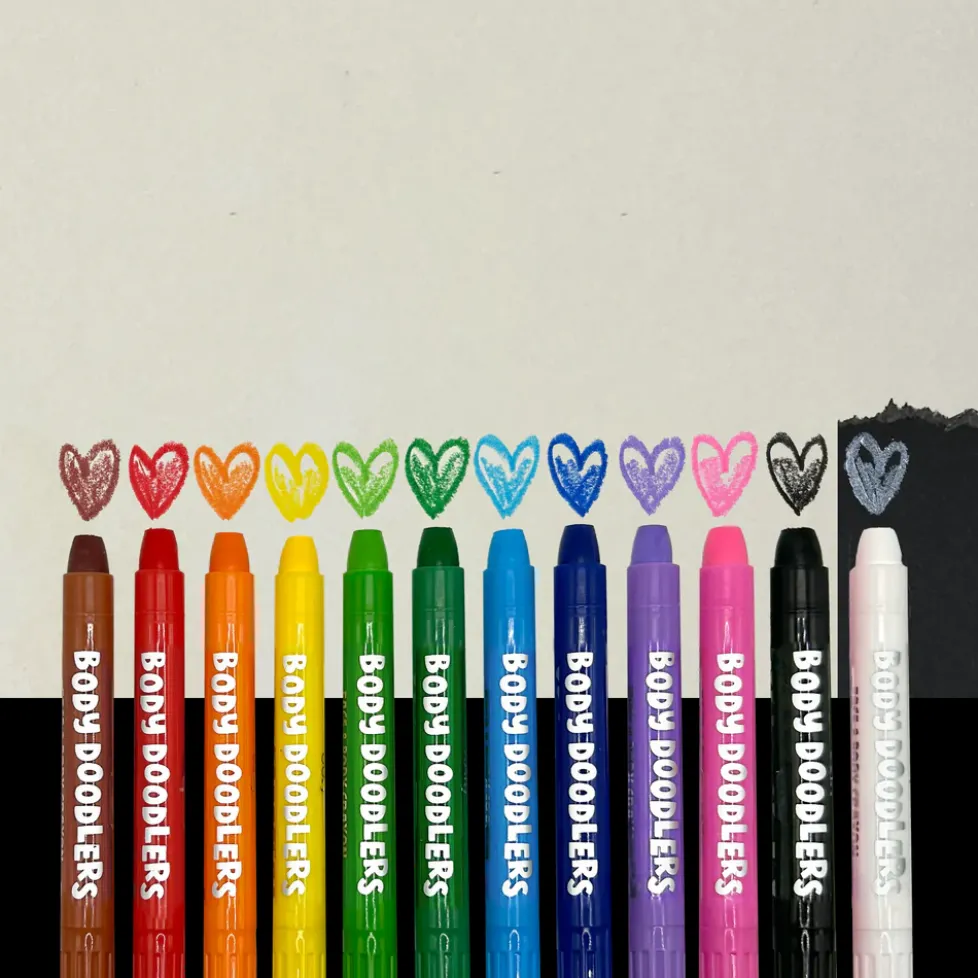 Ooly Body Doodlers Face & Body Crayons - Set of 12