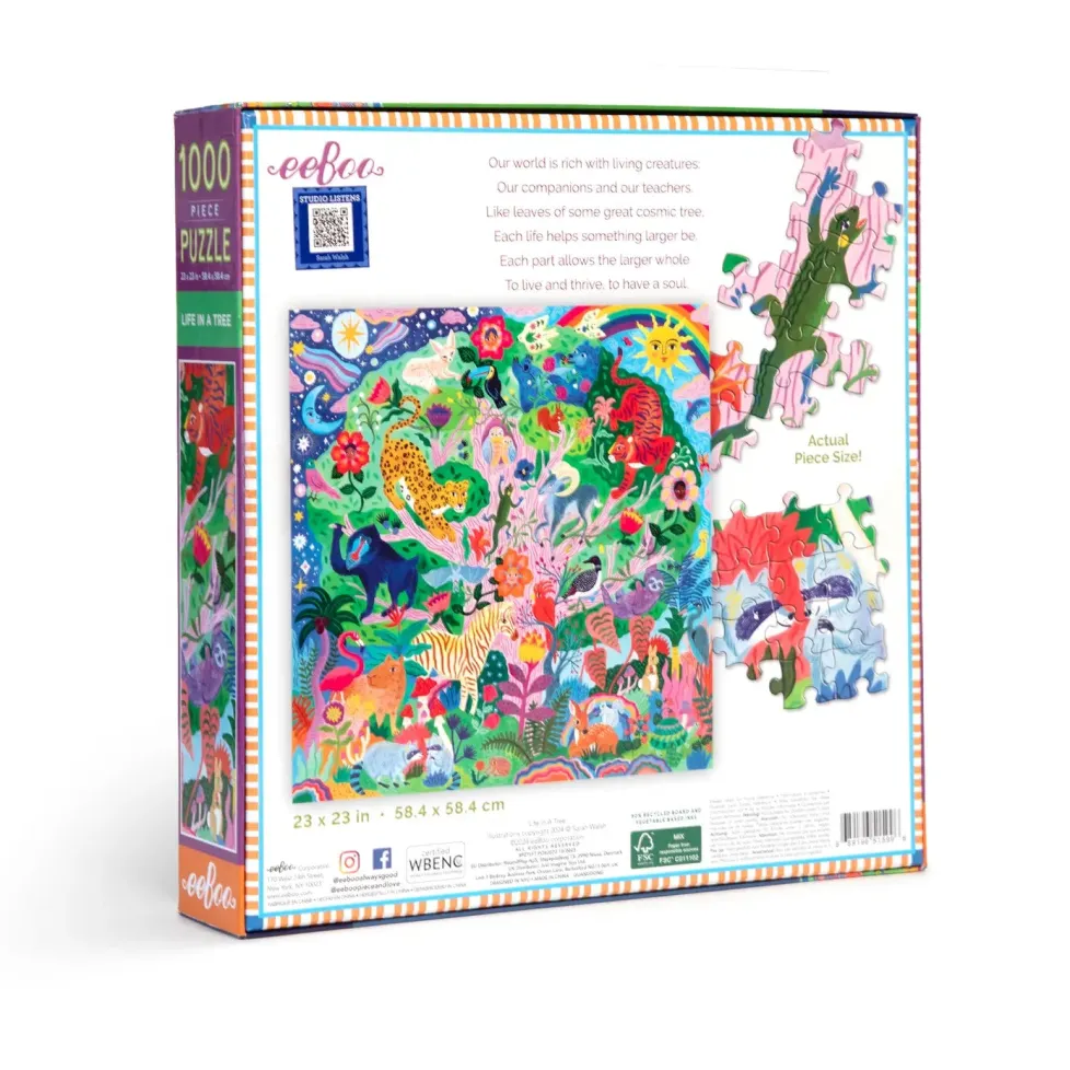 eeBoo 1000 Piece Puzzle Life in a Tree