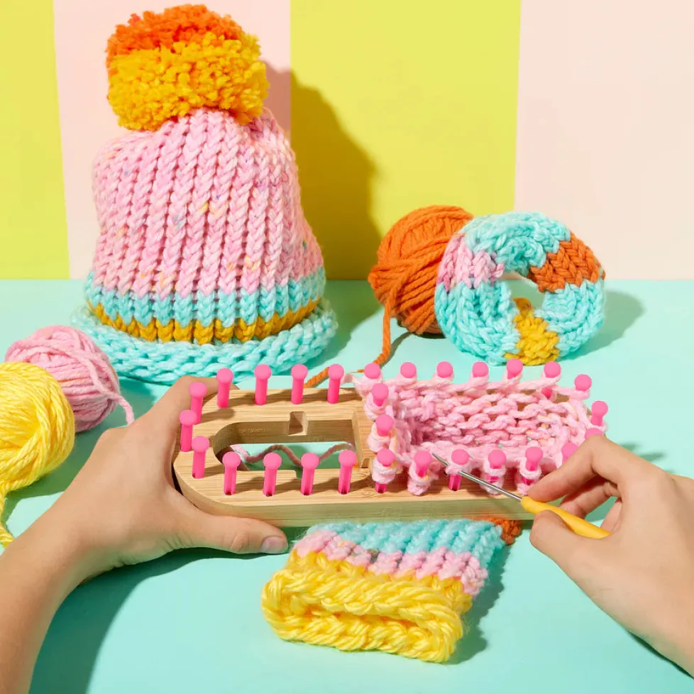 Bright Stripes Nimble Knitter Adjustable Loom