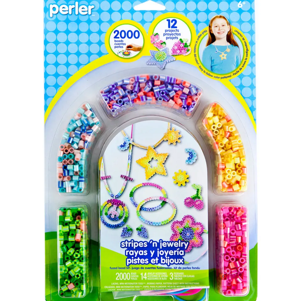 Perler Fused Bead Kit: Stripes n' Jewelry