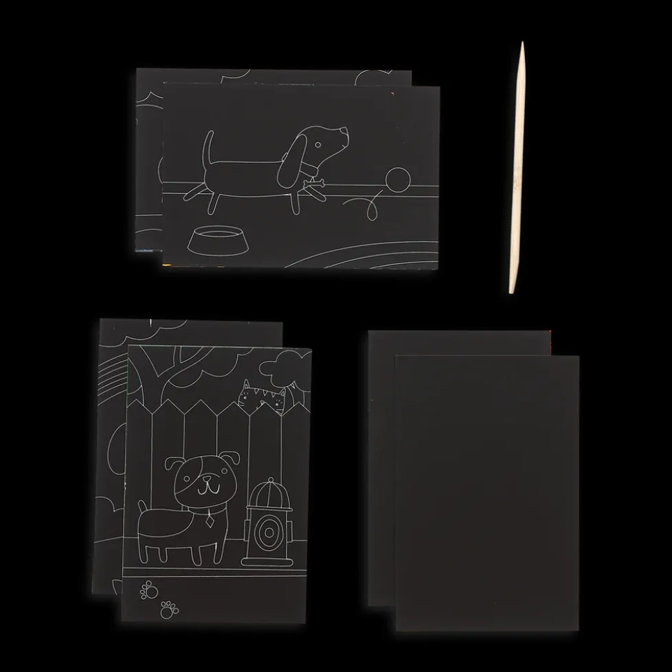 Ooly Scratch & Scribble Mini Scratch Art Kit - Playful Pups