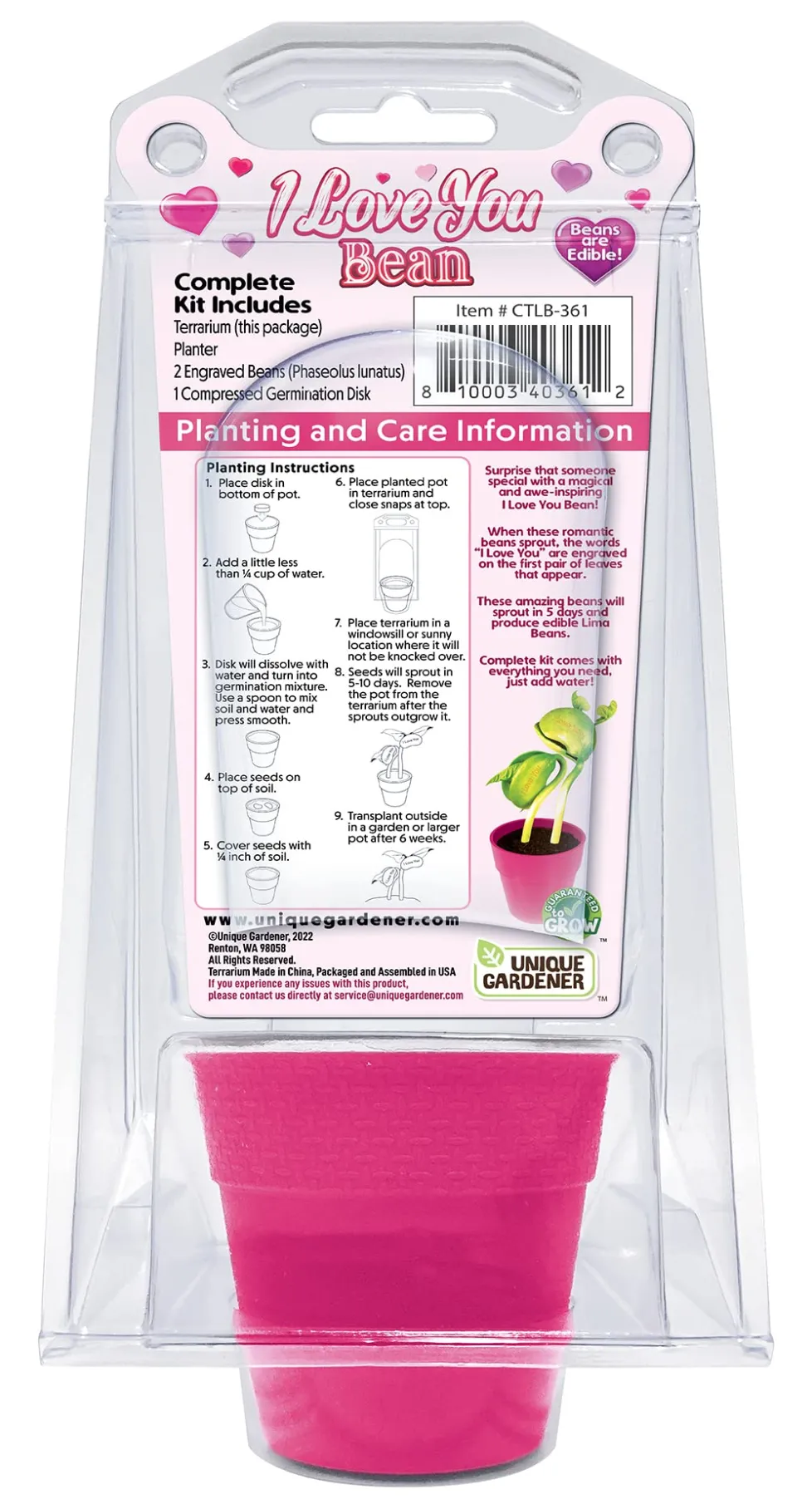 Silver Circle Products Inc.: I Love You Bean