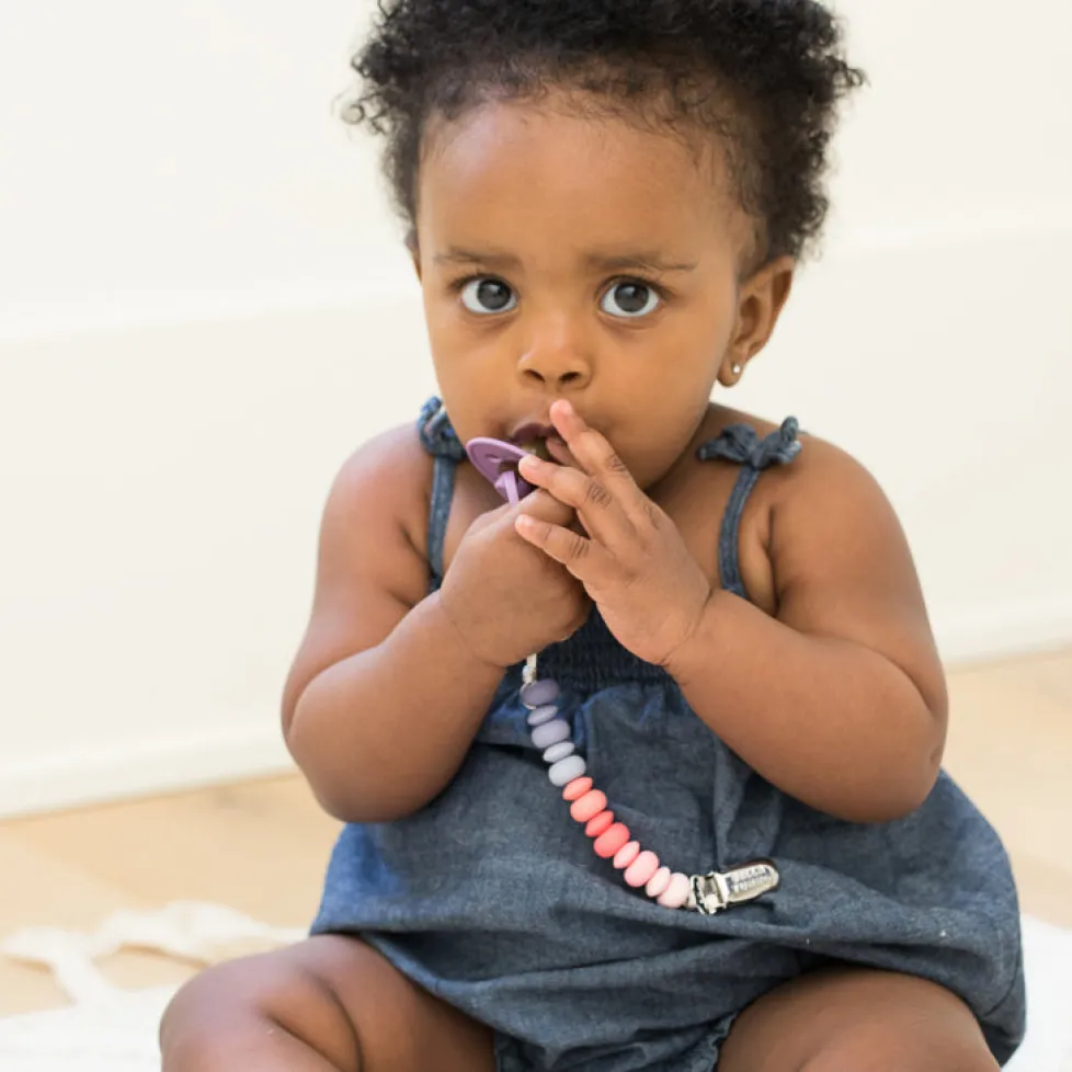 Bella Tunno Pacifier Clips: Pink Multi