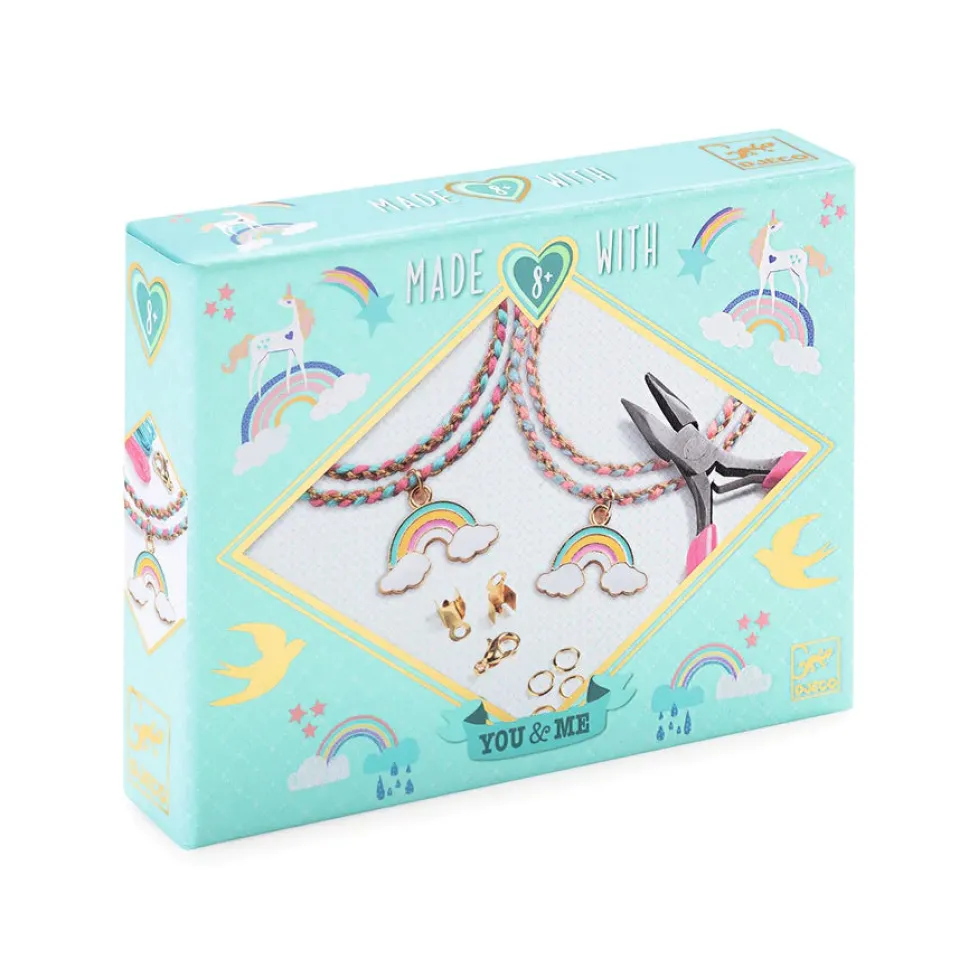 Djeco You & Me Jewelry Kit: Rainbow Kumihimo Beads & Jewelry