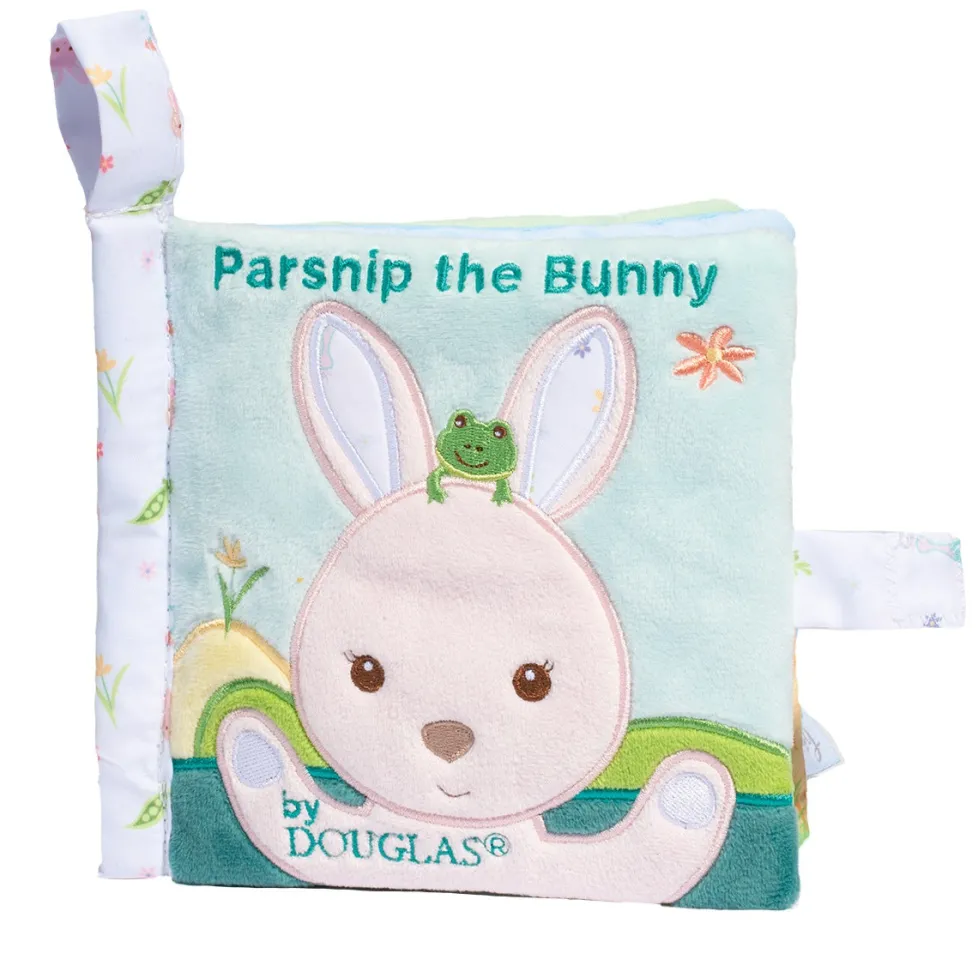 Douglas Baby Soft Activity Book Parsnip Bunny 6"