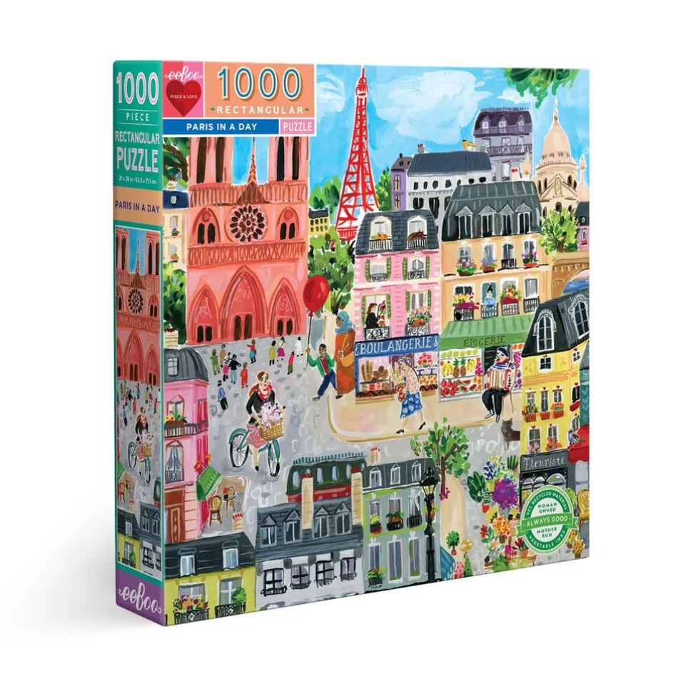 eeBoo 1000 Piece Puzzle Paris in a Day