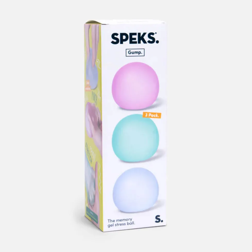 Speks Gump Memory Gel Stress Ball 3 Piece Set: Multi