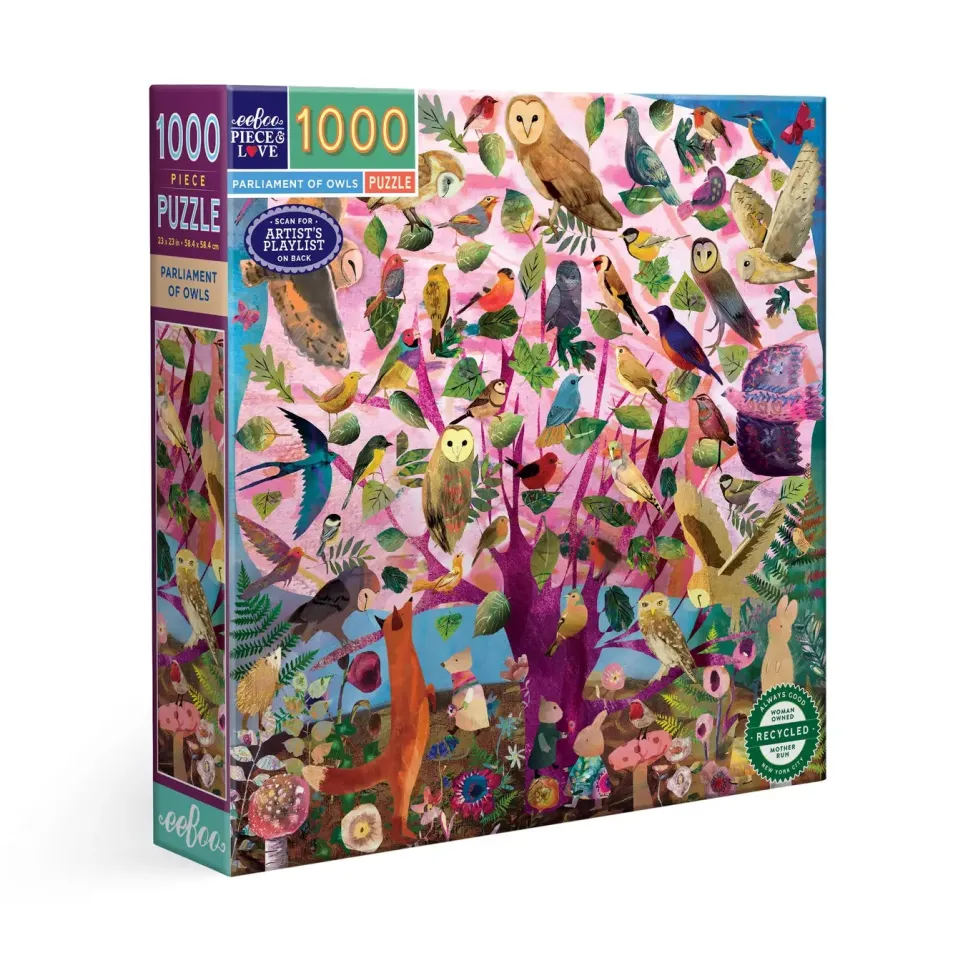 eeBoo 1000 Piece Puzzle Parliament of Owls