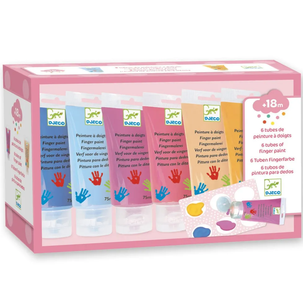 Djeco 6 Finger Paint Tubes - Sweet