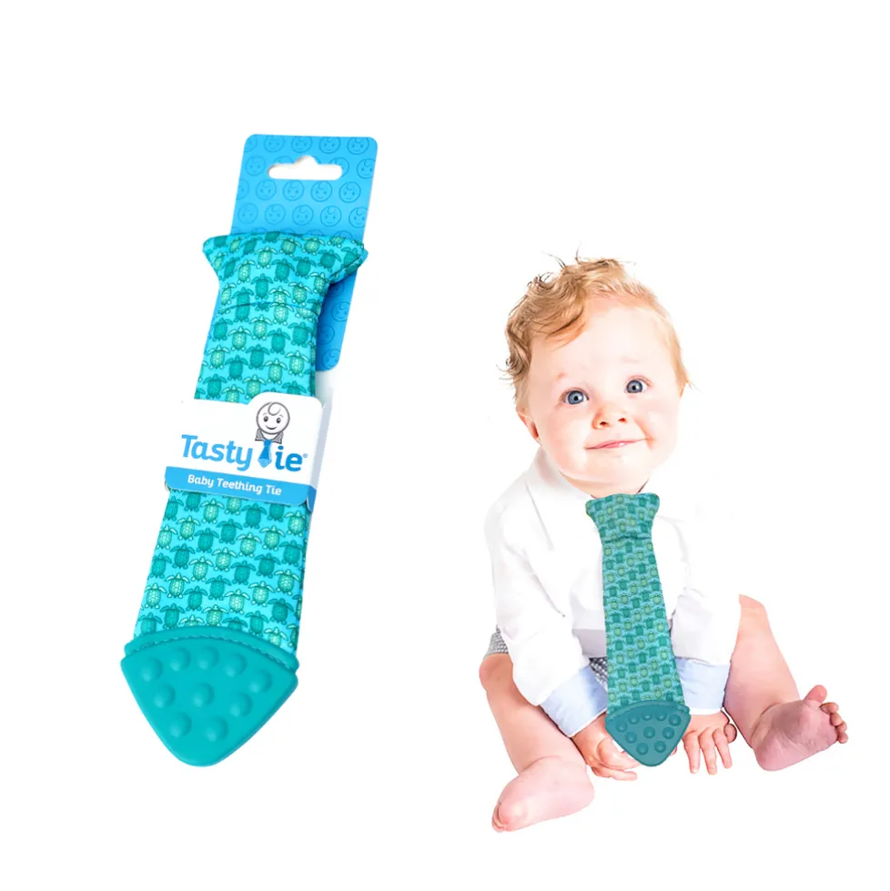 Tasty Tie® Baby Teething Tie & Crinkle Toy! - Turtle