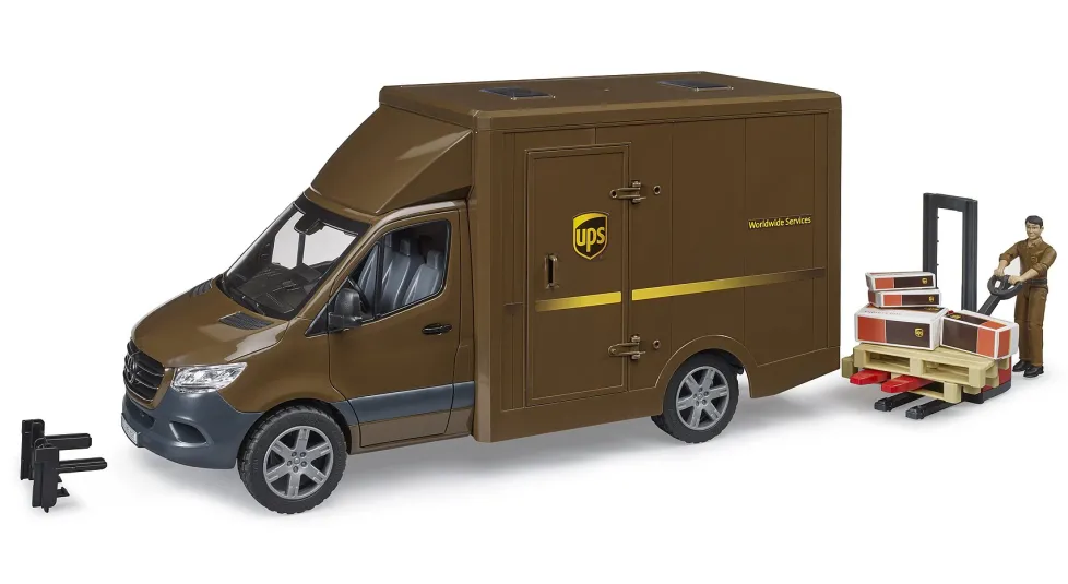 Bruder® MB Sprinter UPS with Driver and Accessories