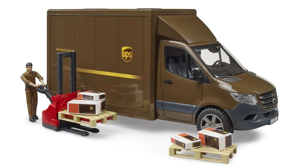 Bruder® MB Sprinter UPS with Driver and Accessories