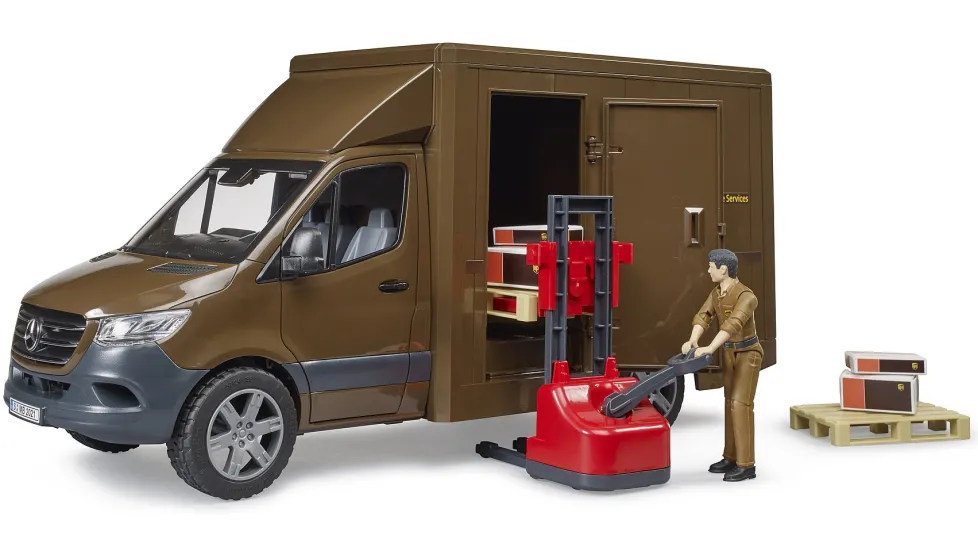 Bruder® MB Sprinter UPS with Driver and Accessories