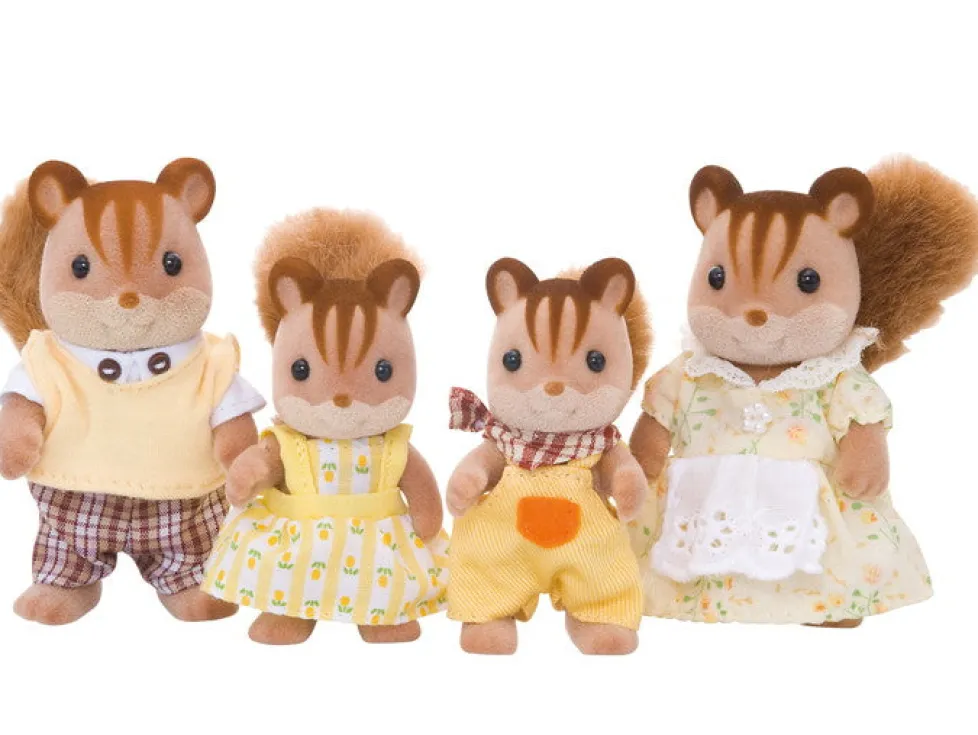 Calico Critters Walnut Squirrel Family