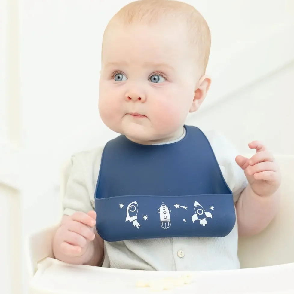 Bella Tunno Little Bites Starter Bib: Outer Space