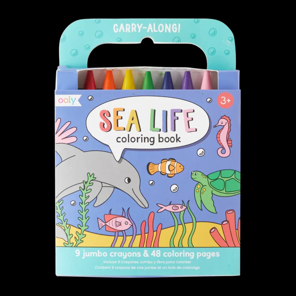 Ooly Carry-Along Coloring Book - Sea Life