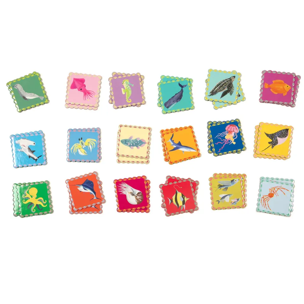 eeBoo Sea Little Square Memory Game