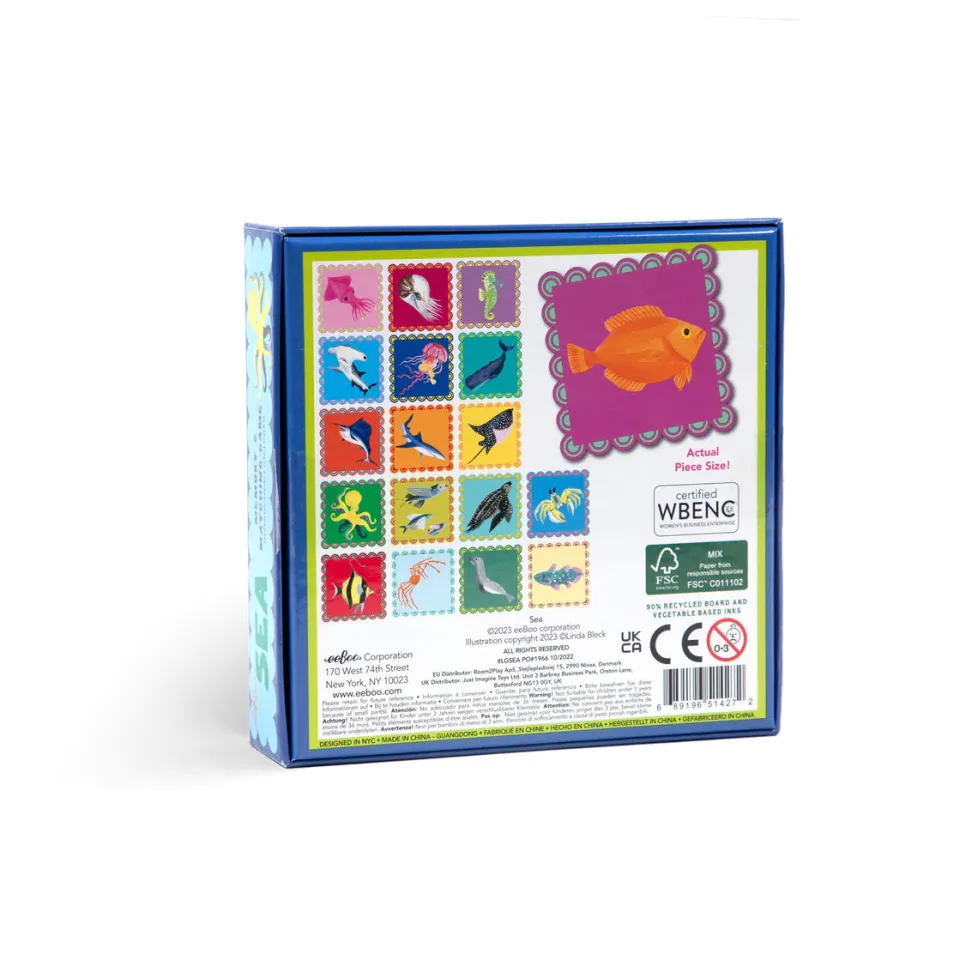 eeBoo Sea Little Square Memory Game
