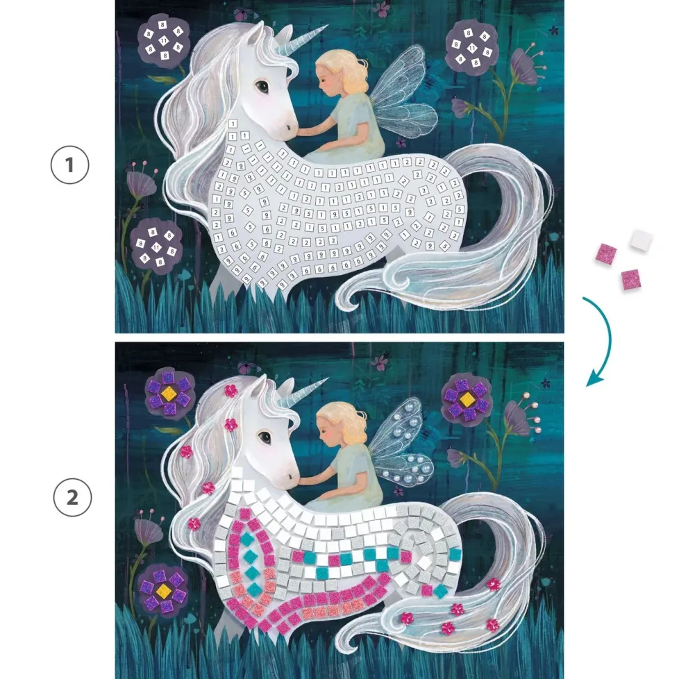 Djeco The Enchanted World Sticker & Jewel Mosaic