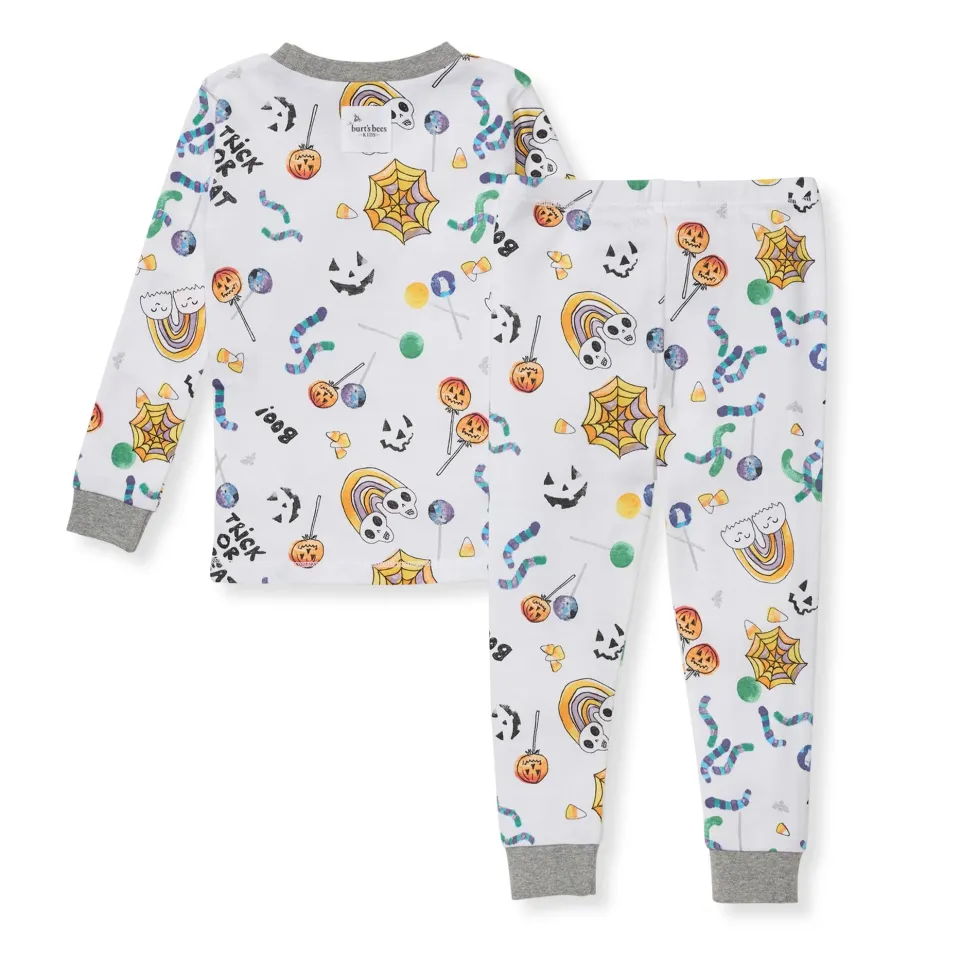 Burt's Bees Organic Snug Fit Two-Piece Pajamas Halloween Treats