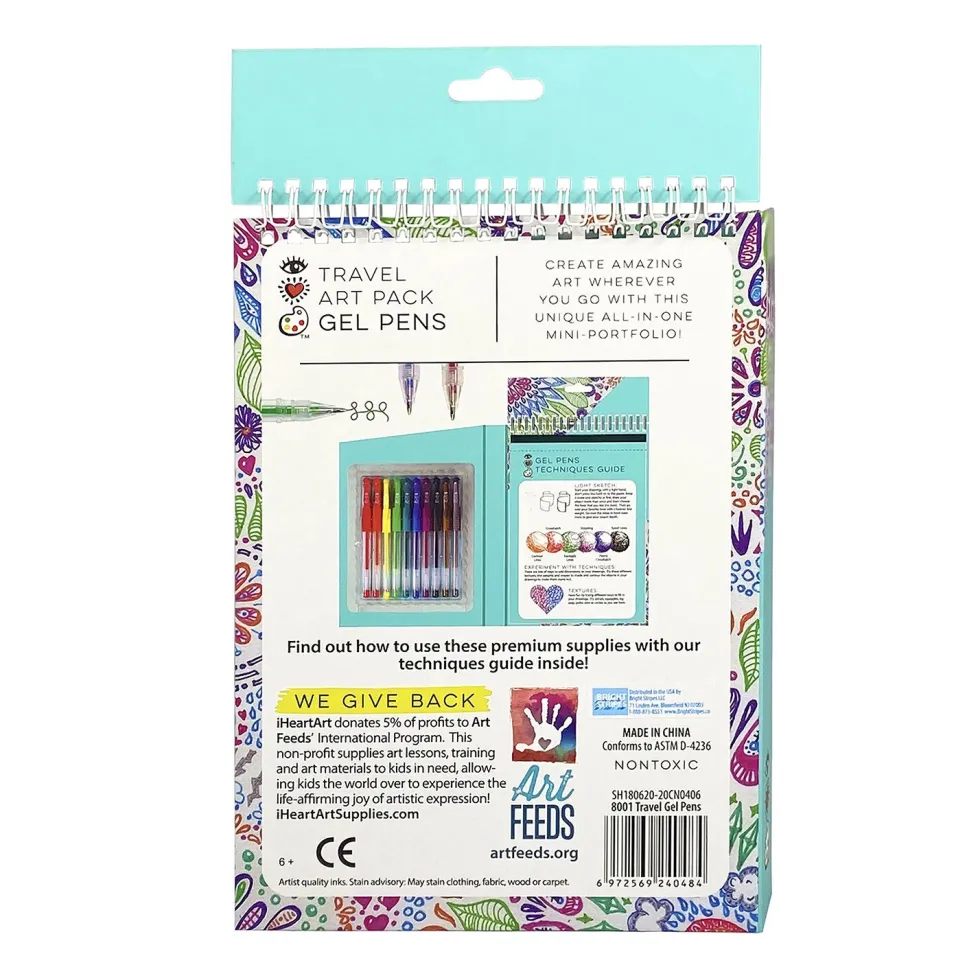 Bright Stripes Travel Art Pack Gel Pens