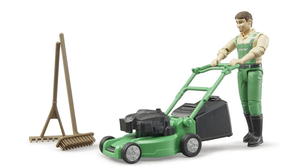 Bruder® Gardener with Lawn Mower