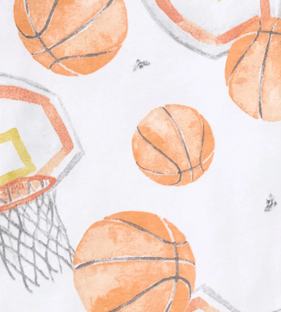 Burt's Bees Organic Baby One-Piece Sleeper Basketball