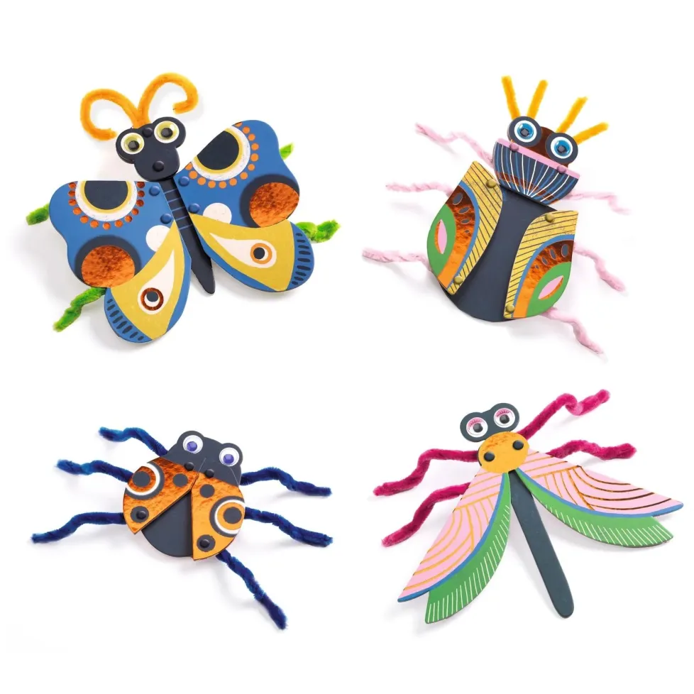 Djeco Fuzzy Bugs 3D Collage