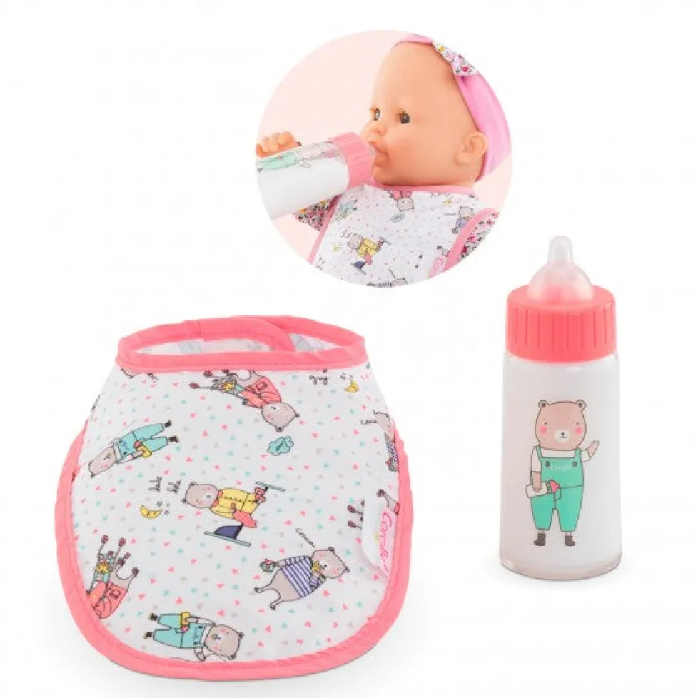 Corolle Dolls Bib and Magic Milk Bottle