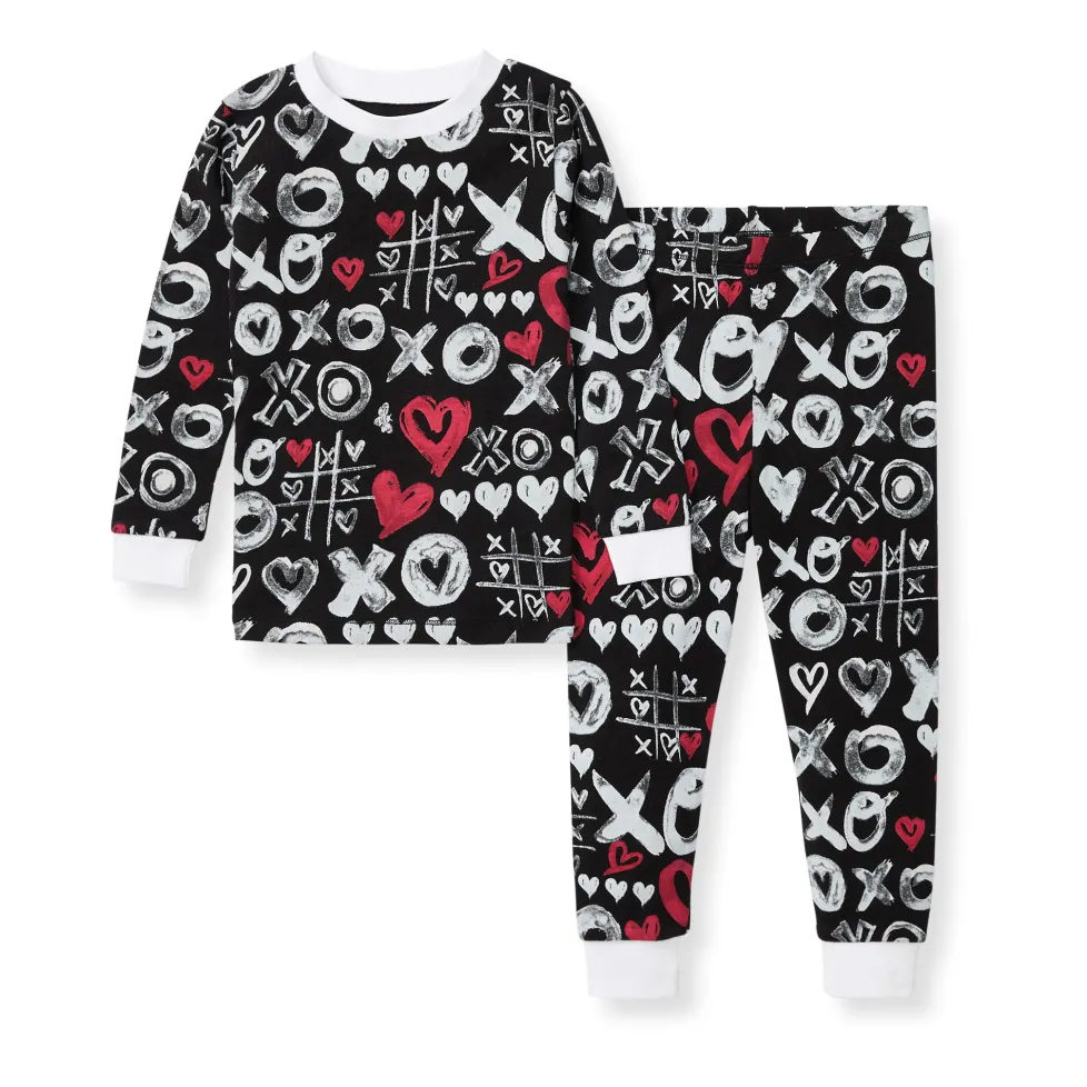 Burt's Bees Organic Two-Piece Pajamas XO Doodles
