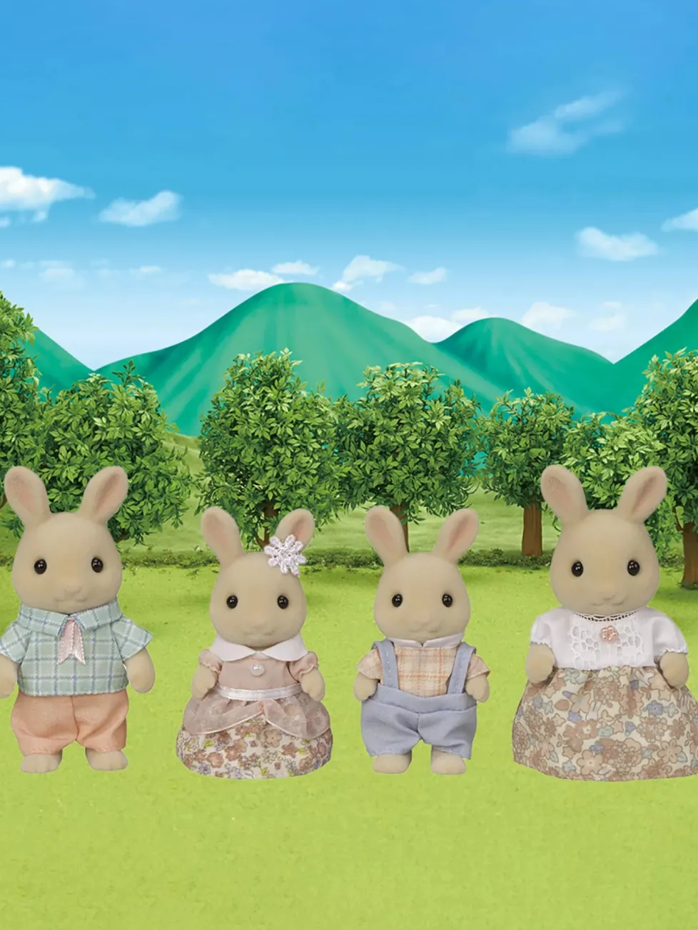 Calico Critters Milk Rabbit Family