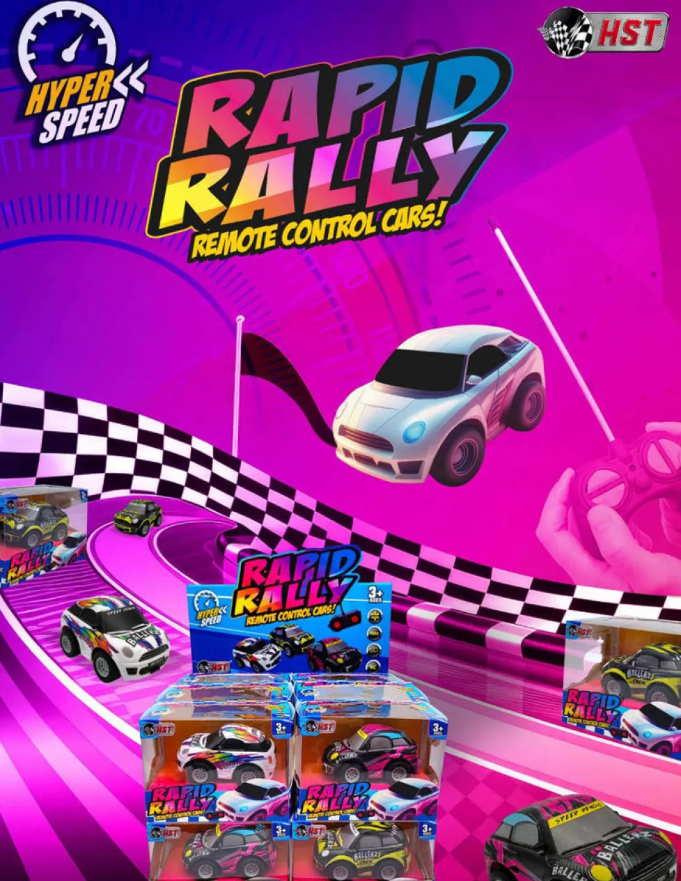 HST Rapid Rally Remote Control Cars Assorted