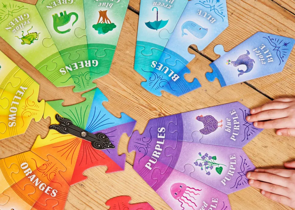 eeBoo Color Puzzle Spinner Game