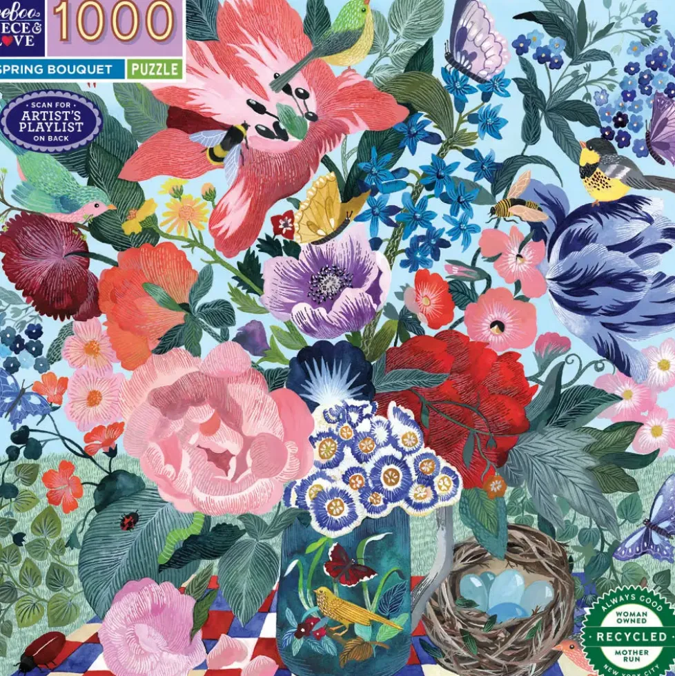 eeBoo 1000 Piece Puzzle Spring Bouquet