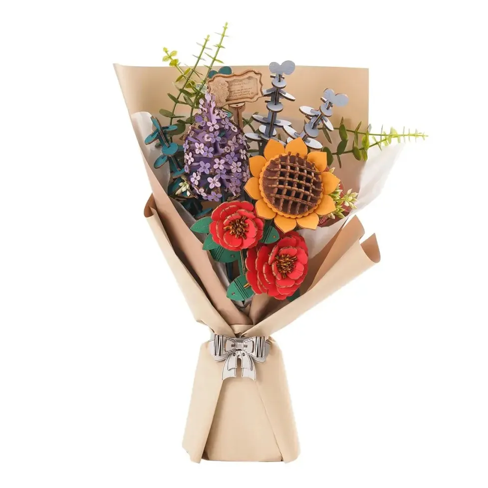 Hands Craft DIY Wooden Flower Bouquet