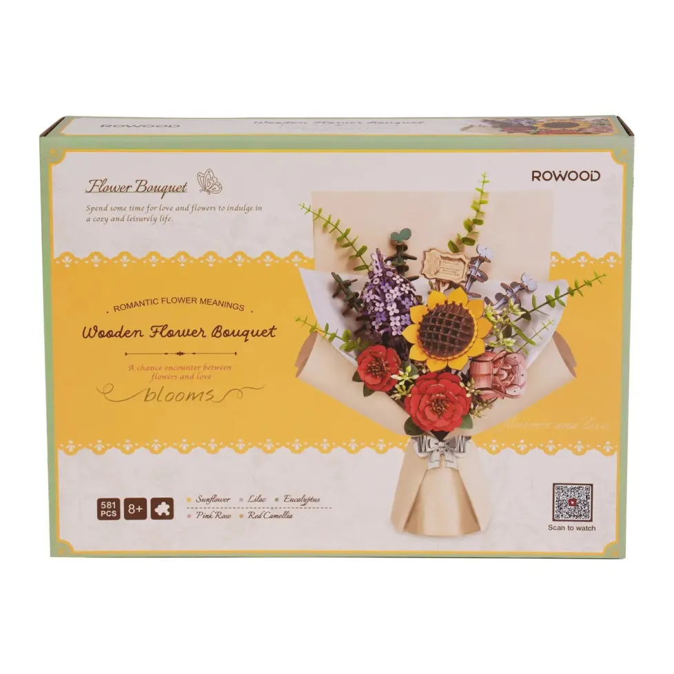 Hands Craft DIY Wooden Flower Bouquet