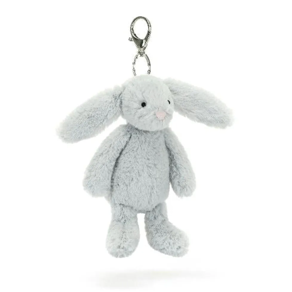 Jellycat Bashful Bunny Silver Bag Charm 7"