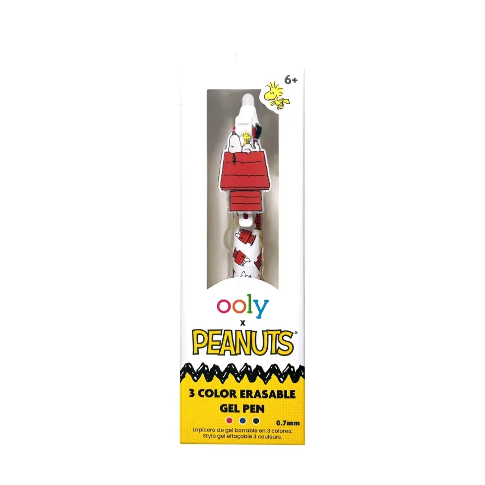 Ooly® x Peanuts®: 3 Color Erasable Gel Pen