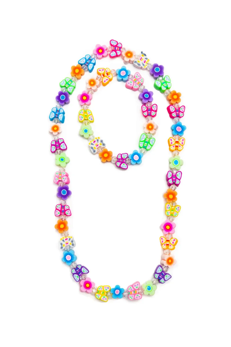Great Pretenders Necklace and Bracelet Set: Flutter Flowers