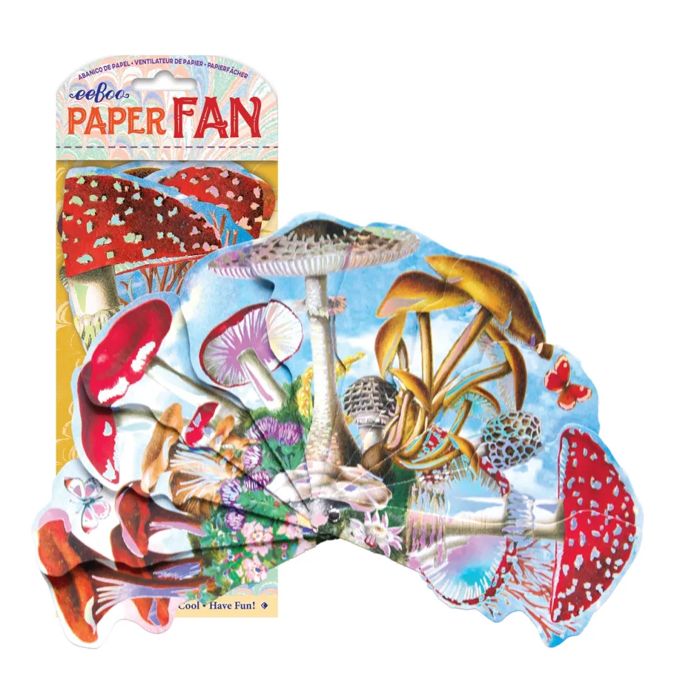 eeBoo Paper Fans: Mushrooms