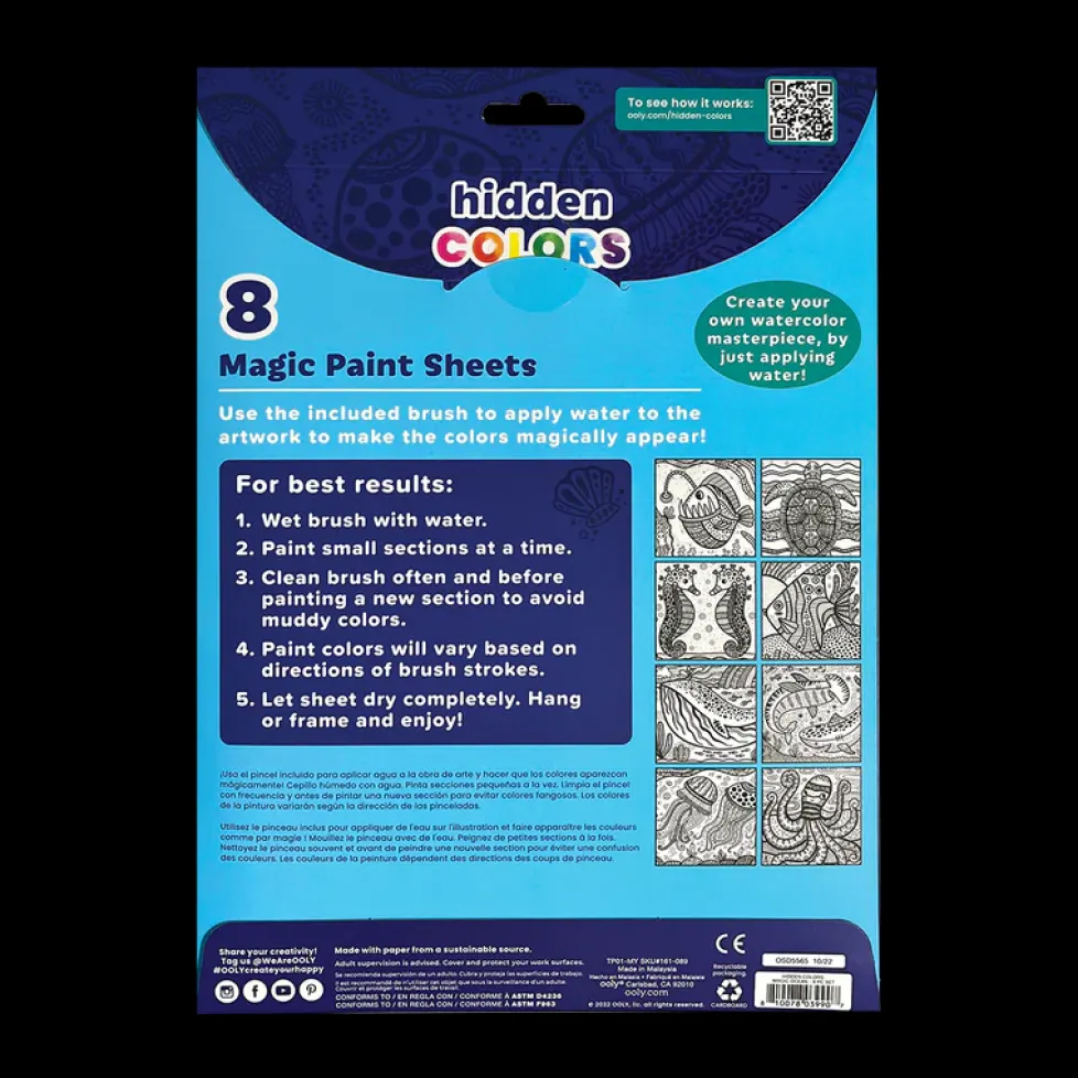 Ooly Hidden Colors Magic Paint Sheets: Magic Ocean