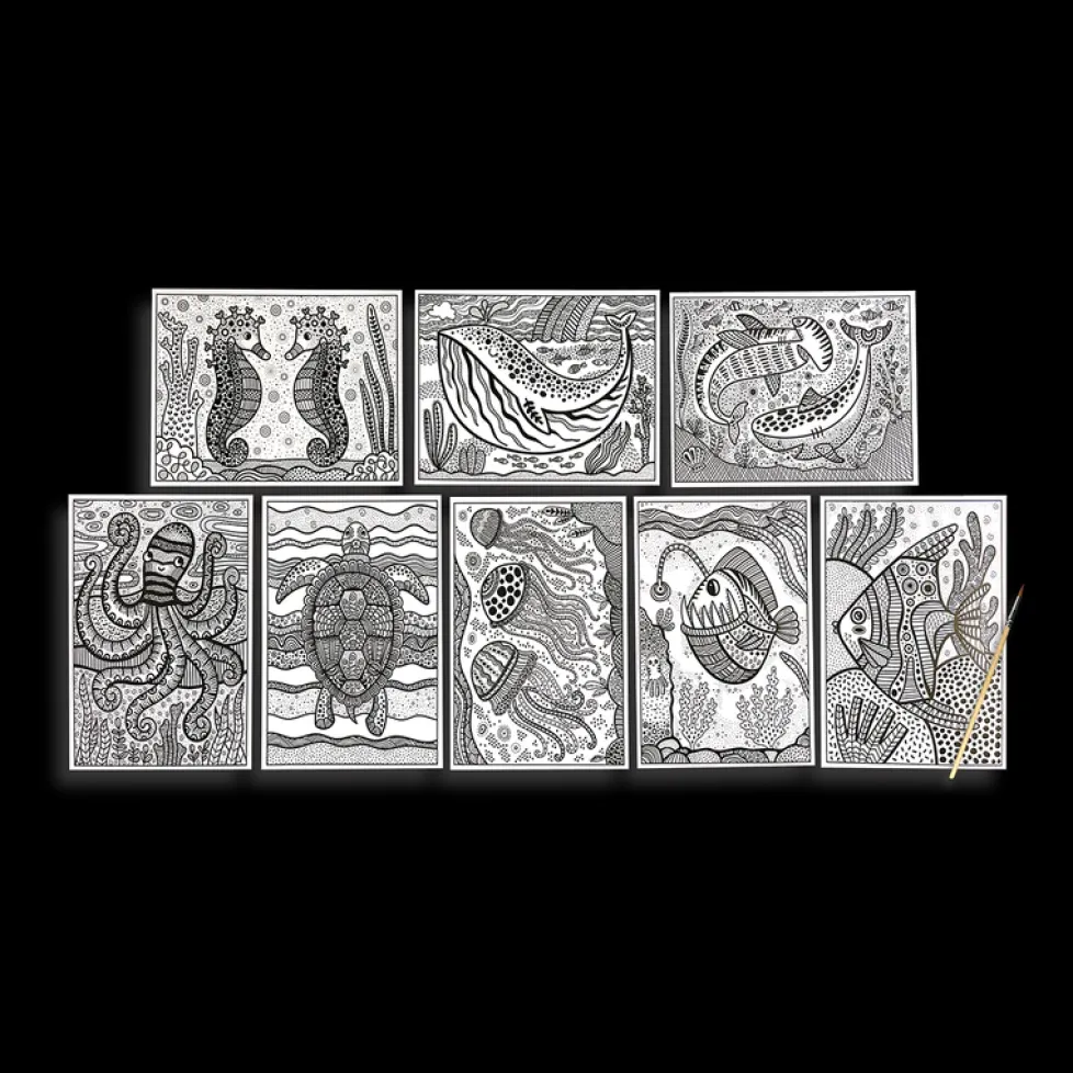 Ooly Hidden Colors Magic Paint Sheets: Magic Ocean