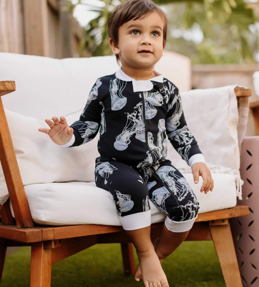 Burt's Bees Organic One-Piece Snug Fit Sleeper 2-Pack: I'm Jelly & Printed Tie Dye