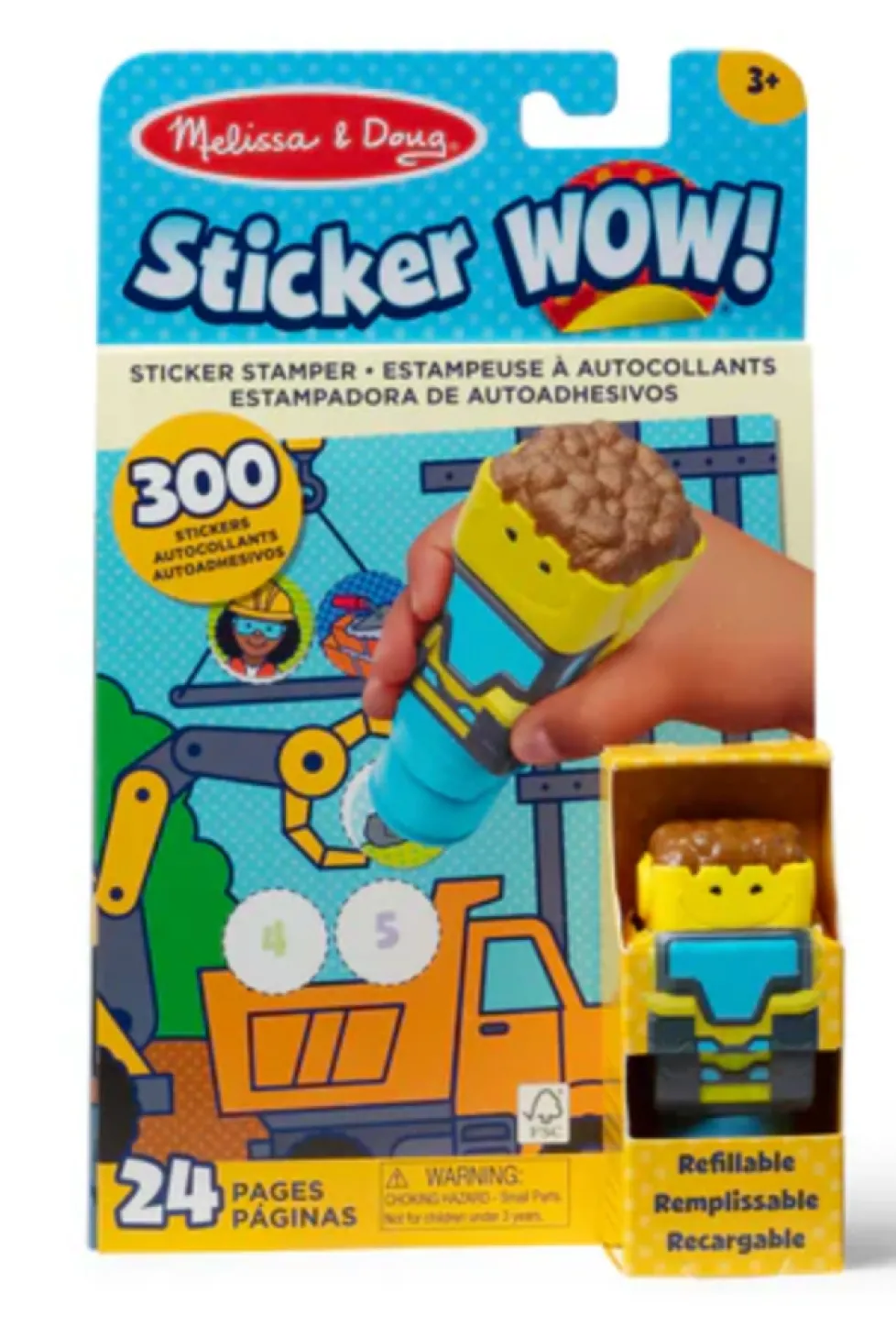 Melissa & Doug® Sticker WOW!® Activity Pad & Sticker Stamper - Bulldozer