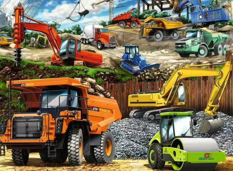 Ravensburger Puzzle 100 piece Construction Vehicles