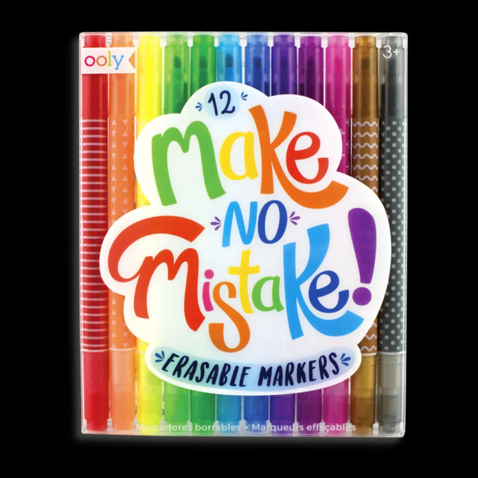 Ooly Make No Mistake Erasable Markers - set of 12