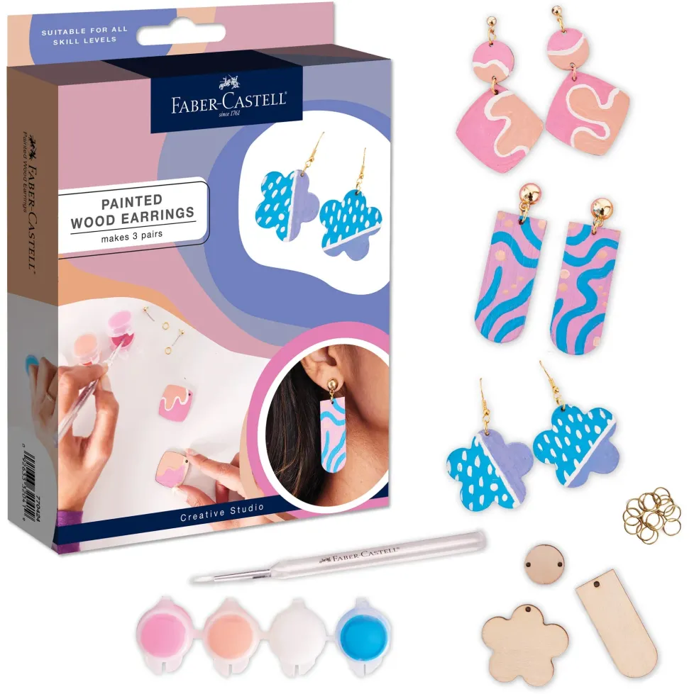 Faber-Castell Dangle Wood Earrings